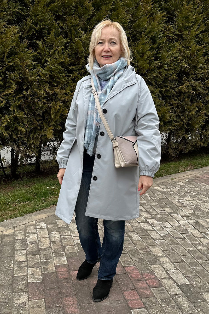 Giacca Leanne con cappuccio oversize resistente all'acqua