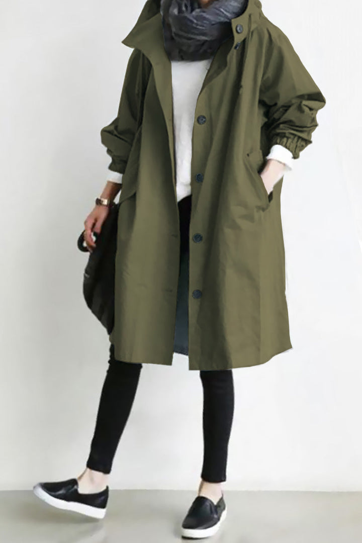 Giacca Leanne con cappuccio oversize resistente all'acqua